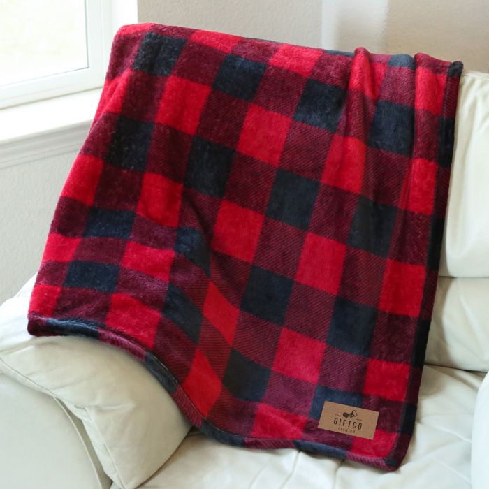 Lumberjack Plaid Blanket on a couch