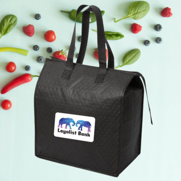 lifestyle photo of Non Woven Grocery & Cooler Bag