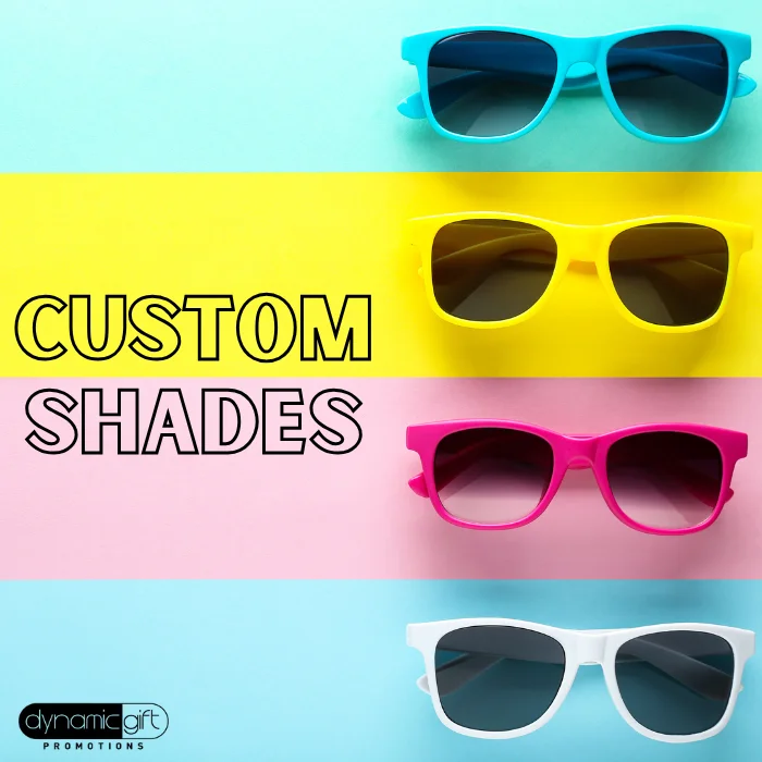 Promotional Summer Shades Custom shades promoting summer brand awareness in Canada.