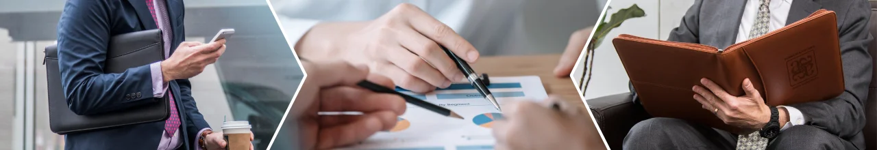 Workers in Toronto, Canada use the branded business pens and journals they received for custom corporate gifts to be organized on the move.