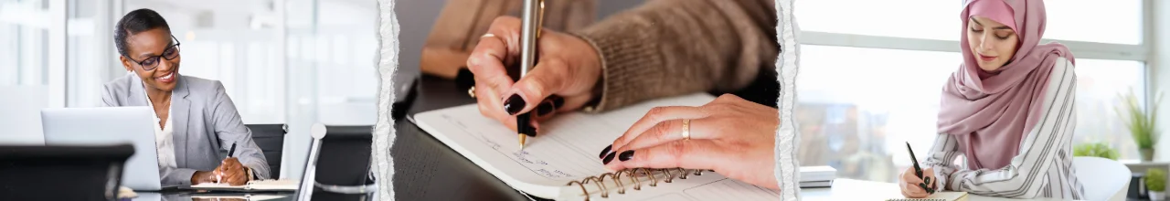 Employees use their custom branded business gifts to plan their days at the office and home in Alberta, Canada.