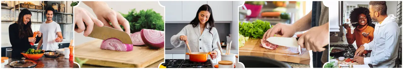 Promotional kitchen and living items used by new homeowners and couples in Canada to meal prep and save money on ordering food.