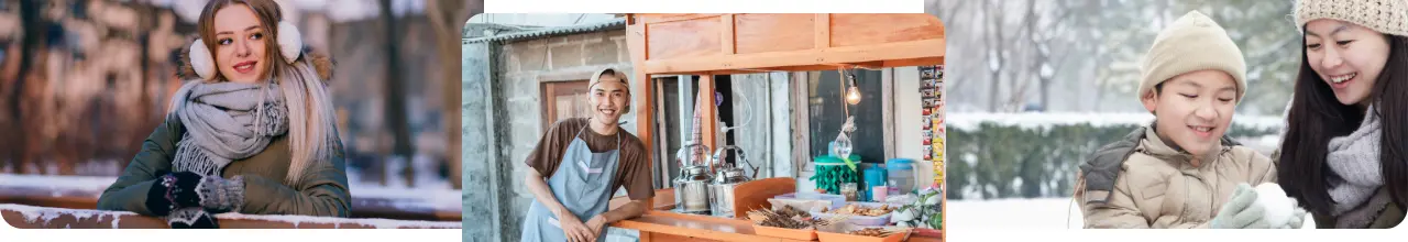 Printed scarves, custom aprons, branded gloves and toques are being worn for work and outdoor leisure activities in Toronto.