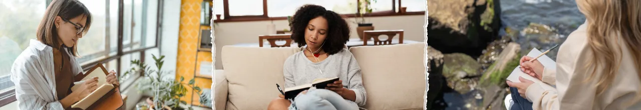 Custom logo notebooks, journals and padfolios used by employees in Canada to relax and unwind after work indoors and outside.