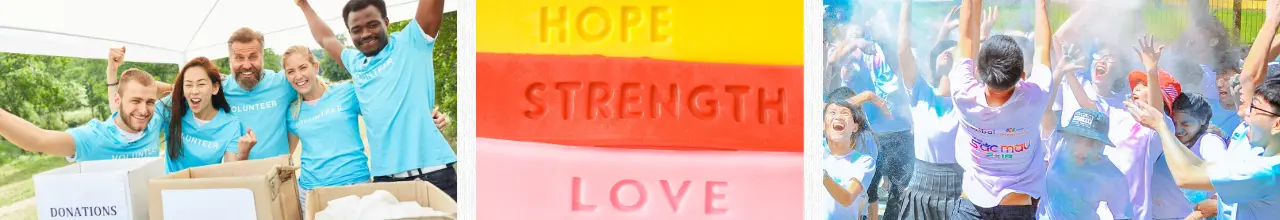 Silicone wristbands being worn for fundraisers by adults and camp days in Canada for children.