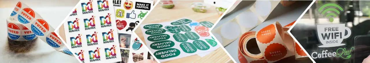 Custom stickers are being used to promote businesses, slogans and brand names indoors and outside as a cafe sticker in Canada.