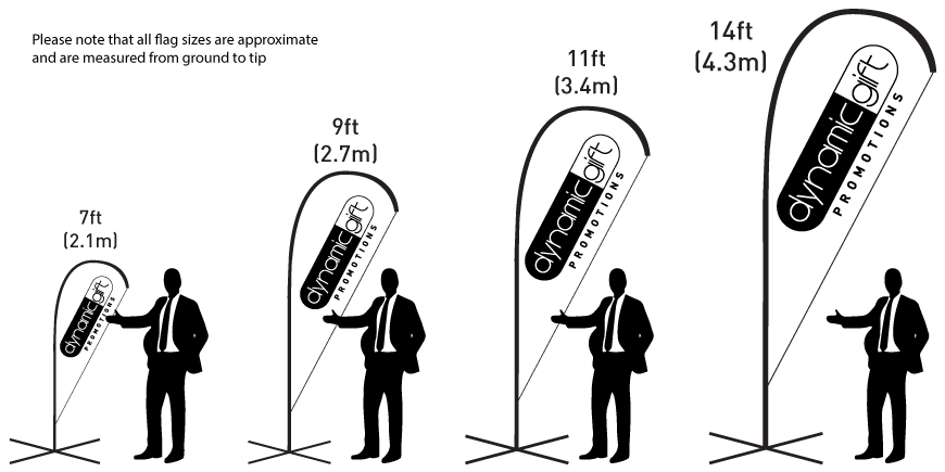 Teardrop Flag Sizes