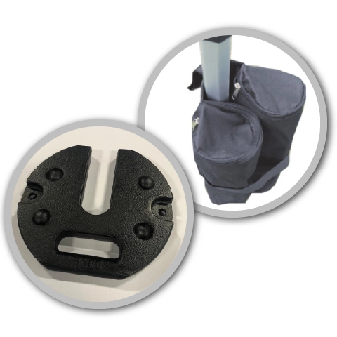 Our optional tent leg weights help to keep your tent more securely fixed.