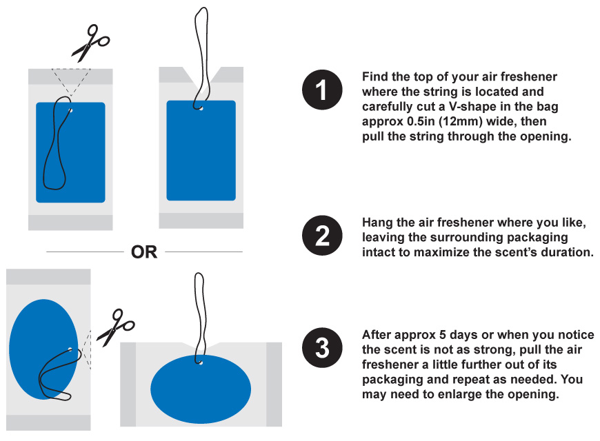 Follow these 3 easy steps to help maximize the duration of your air freshener scent