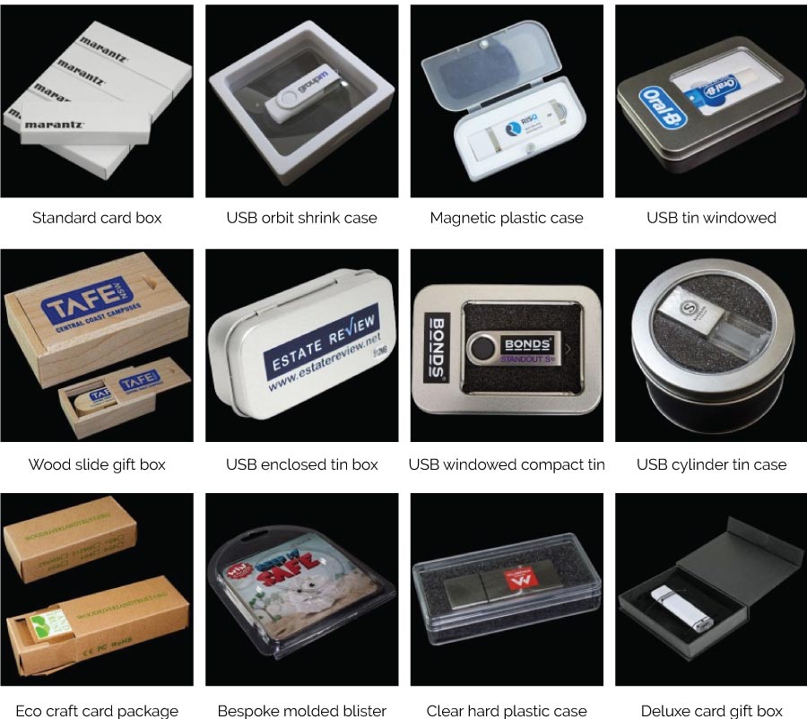 USB packaging options